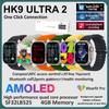 HK9 Ultra 2 Smartwatch AMOLED 4GB Watch Ultra2 ChatGPT NFC Smart Watch for Men Ai Watch Face Compass Waterproofing