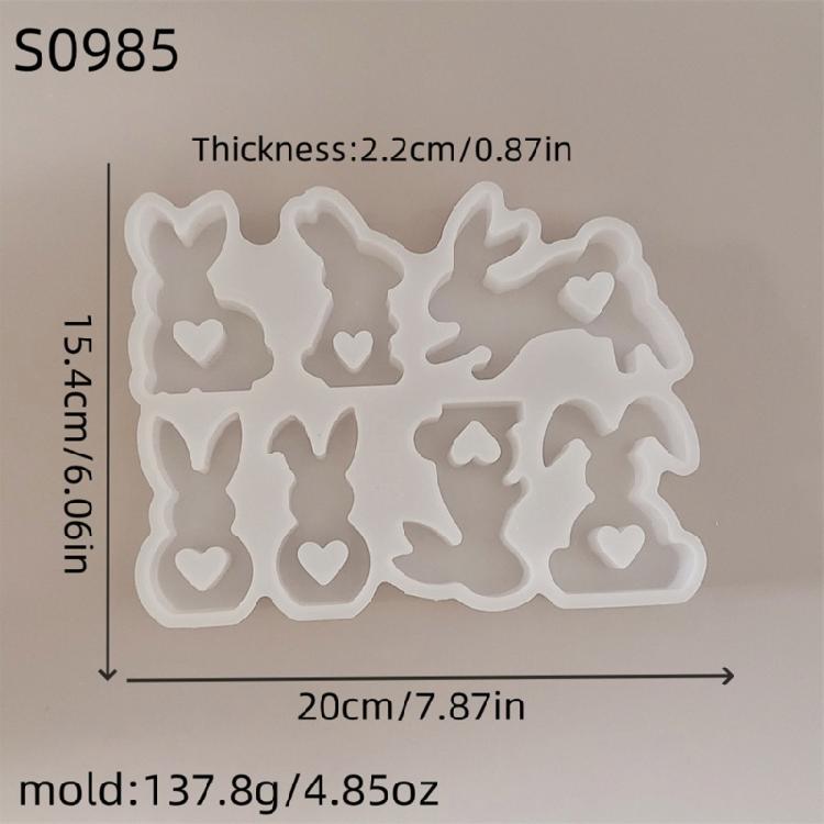 Силиконовые формы Пасхальный Кролик, Формы для свечей, Безопасные пищевого качества, Формы для рукоделия, Идеально подходят для праздничного изготовления, Украшение для свечей