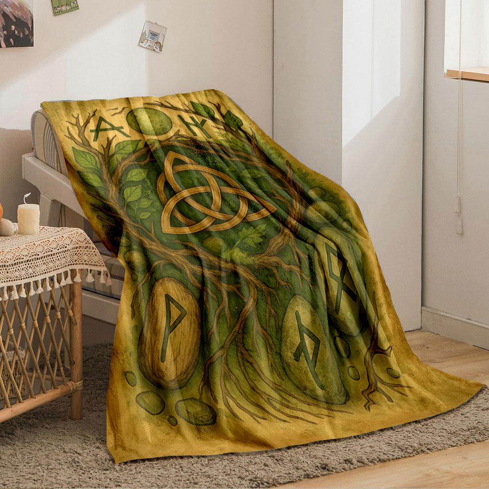 Celtic Knot Forest Design Blanket for all seasons blanket lunch break throw gift