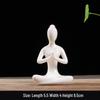 Yuxuan Modern Creative Yoga Girl Ceramic Ornament – Minimalist Home Décor Statue