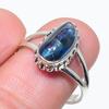 Natural Blue Kyanite Gemstone Handmade 925 Solid Silver Jewelry Ring Size 9 o5O25