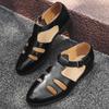 Fashion Summer Trend New Men's Gladiators Buckle Casual Shoes Breathable Beach Sandals Outdoor Slippers Black Brown Size 38-46