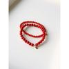 [ Modernlike / Headquarters Genuine ] Silver 925 Coral Red Pearl Bracelet
