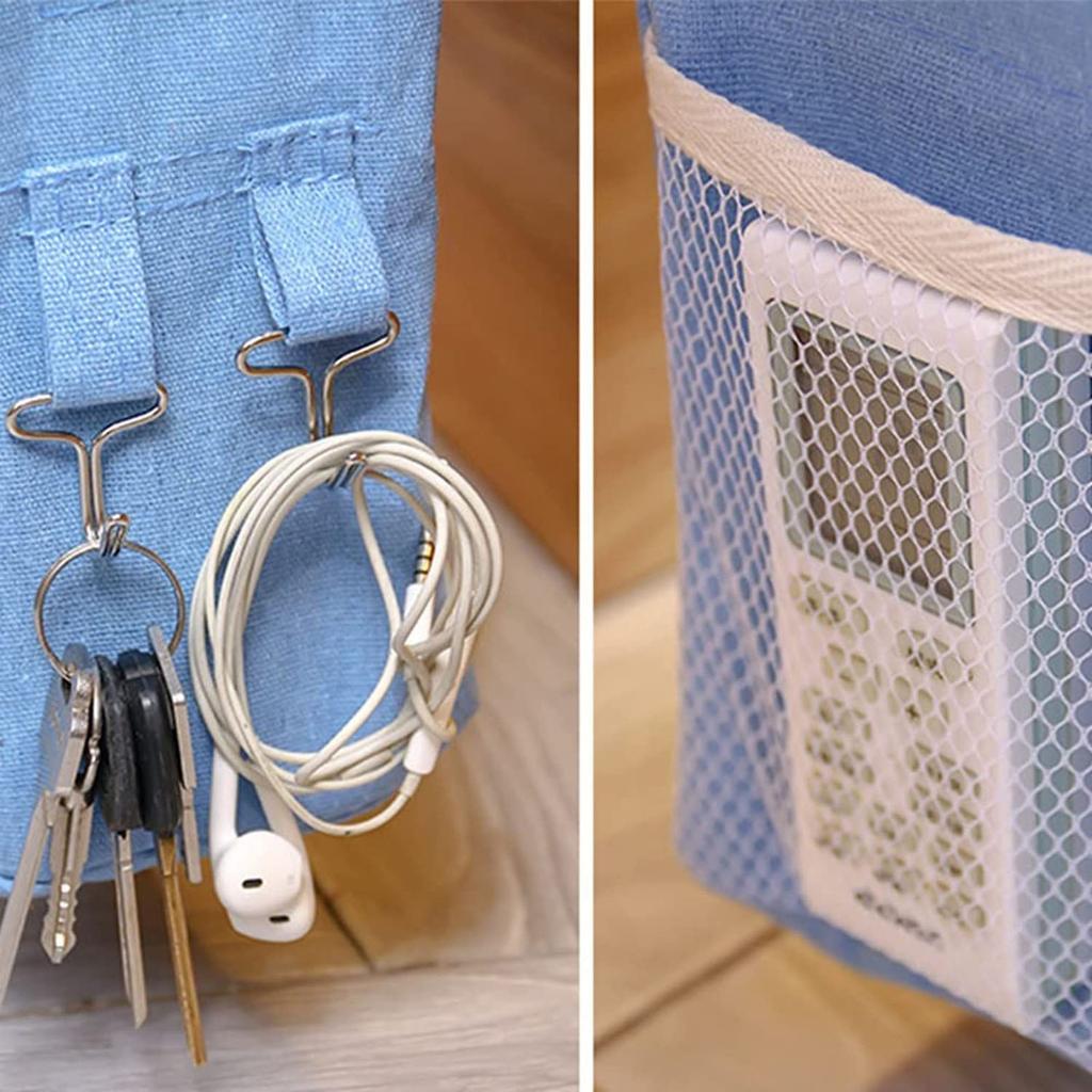 Кровать-мешок с проволочным каркасом, органайзер для кровати, подвесная сумка для двухъярусной кровати, сумка для хранения книг, журналов, наушников