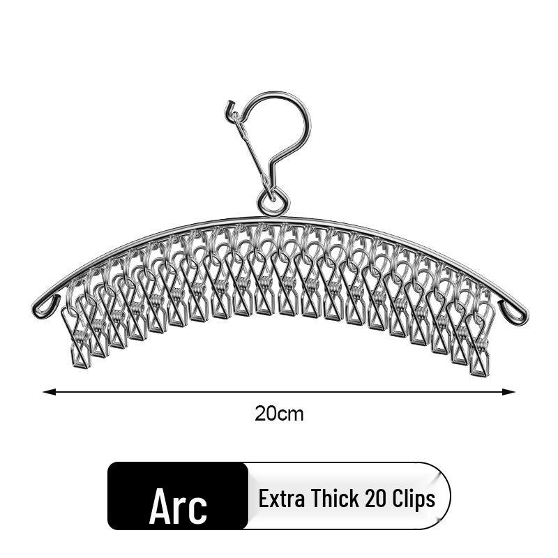 Ветрозащитная сушилка для носков и одежды из нержавеющей стали с прищепками