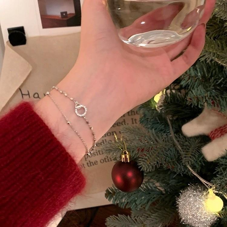 Delicate Geometric Doublelayer Bracelet For Women 2023 Light Design Luxury