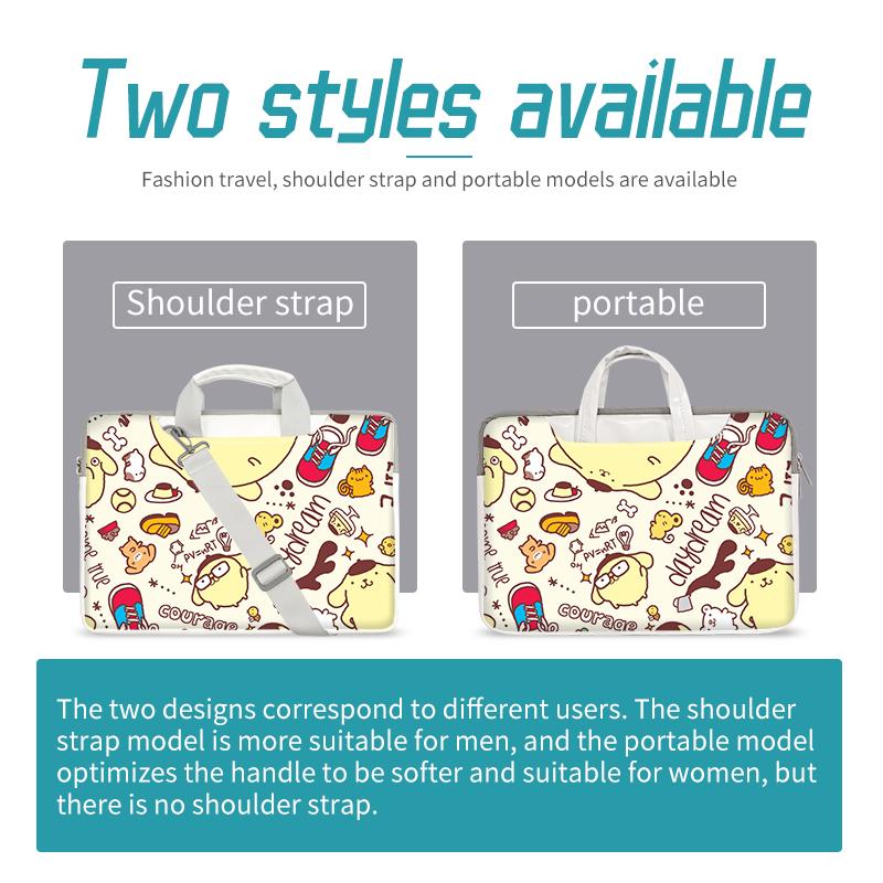 Laptop Bag Computer Case Laptop DIY Inclined Shoulder Messenger Hand Bag 12 13.3 14 15.6 17 Inch for Macbook/HP/Lenovo/ Acer