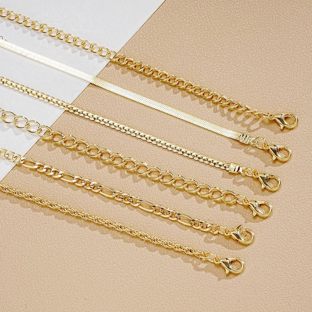 6 шт./компл. комплект золотых браслетов, винтажные браслеты-цепочки со змеей для женщин, аксессуары, ювелирные изделия