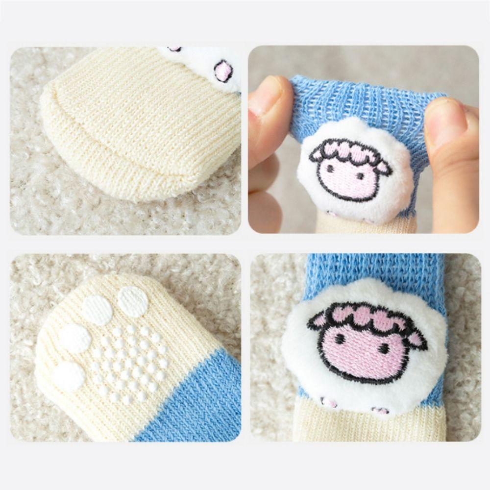 4 шт./компл. 3D противоскользящие носки для собак с рисунком в виде лап домашних животных, защитные чехлы для собак и кошек