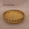 Bamboo Woven Steamed Bun and Vegetable Storage & Draining Basket