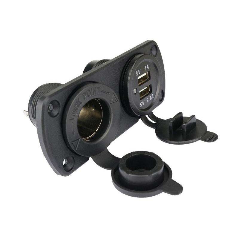 Автомобильная розетка прикуривателя 12 В с двойным зарядным устройством USB Установка автомобильной розетки