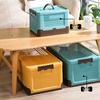 Youjialiangpin Plastic Folding Storage Box, Car Organizer, 12L, Mint Blue, 1 Piece