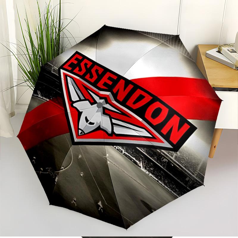 Автоматический складной зонт Essendon Football Print, портативный, для улицы, поездок на работу, походов, идеальный подарок на день рождения