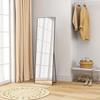 Full Length Mirror, Aluminium Alloy Framed Full Body Mirror with Tempered Glass, Standing or Wall Hanging, Black