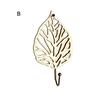Золотой Зеленый 1 шт. Подвесная стойка для хранения листьев Кованый железный крючок Настенная вешалка Креативные крючки в форме листа Скандинавский стиль Домашнее украшение для ванной комнаты