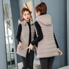 Autumn Winter Women's Solid Color Stand Collar Vest Slim Fit Thickening Warm Women's Sleeveless Jacket