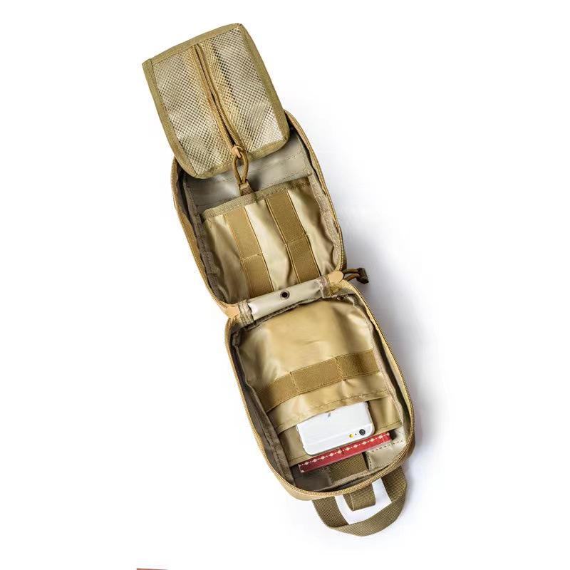 “Tactical Camo Outdoor Medical Bag - Multifunctional Emergency & First Aid Kit”