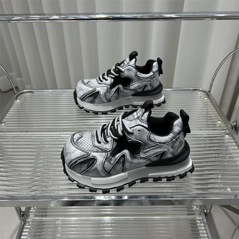 Lan Cabinet 2025 осень новинка инс супер огонь старая полировка ретро повседневная обувь платформа универсальная обувь Форреста Гампа женская прилив