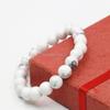 8 мм круглый натуральный белый турецкий бирюзовый камень бусины браслет для девочек рождественские подарки модные ювелирные изделия дизайн украшения ручной работы