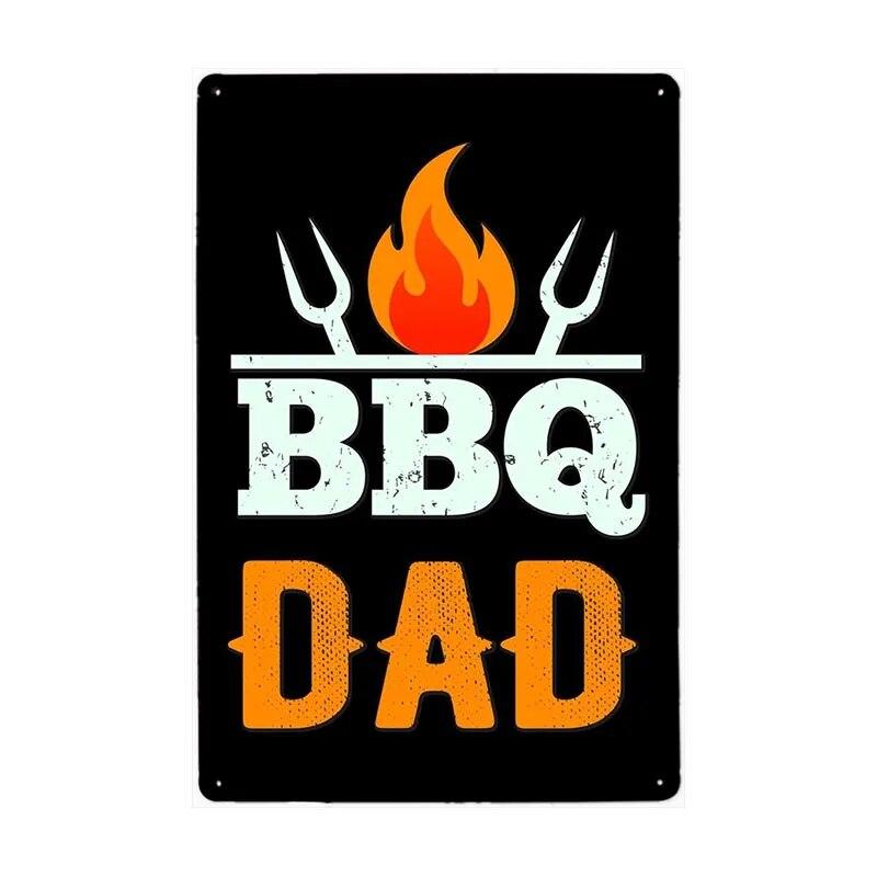 Barbecue Food Hot Dog BBQ Signs Retro Metal Plaque Cafe Bar Pub Signboard Wall Decorative Posters Plate Home Decor 20X30CM