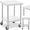 Рабочий стол на колесах, 2 уровня, 60 x 60 см, СТАЛЬ, до 120 кг