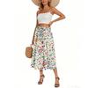 Women's Skirt Bohemian Flower Skirt Solid Color Casual Temperament With Pockets Skirt