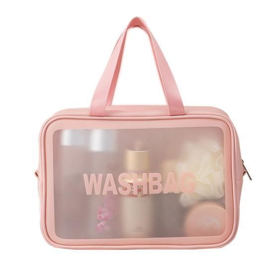Multi-use Cosmetic Bag Handhold Durable Washable Large Capacity Portable Cosmetic Makeup Pouch