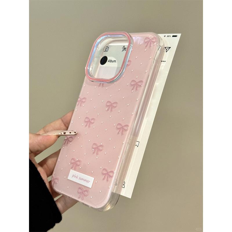 Однослойный Чехол для Телефона IPhone 16promax, Макияж, Бант-Узел, для Apple 15 Новый 14pro, Милый 13p