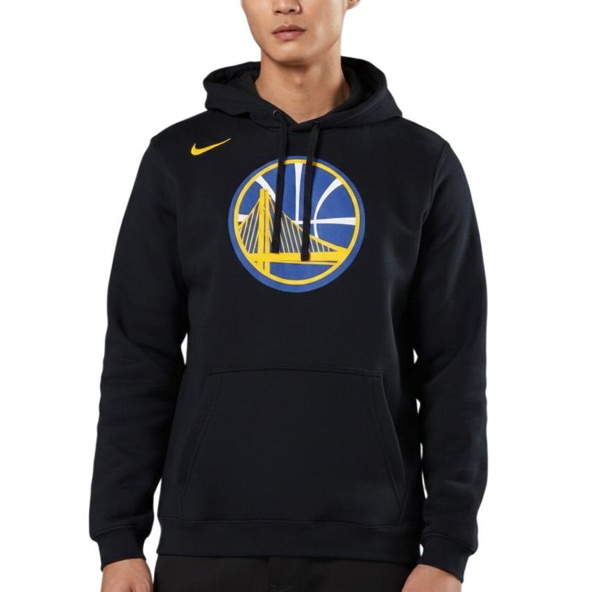 Nike Флисовая толстовка с капюшоном NBA Golden State Warriors Color Block Pullover Hoodie Унисекс худи 881132-010