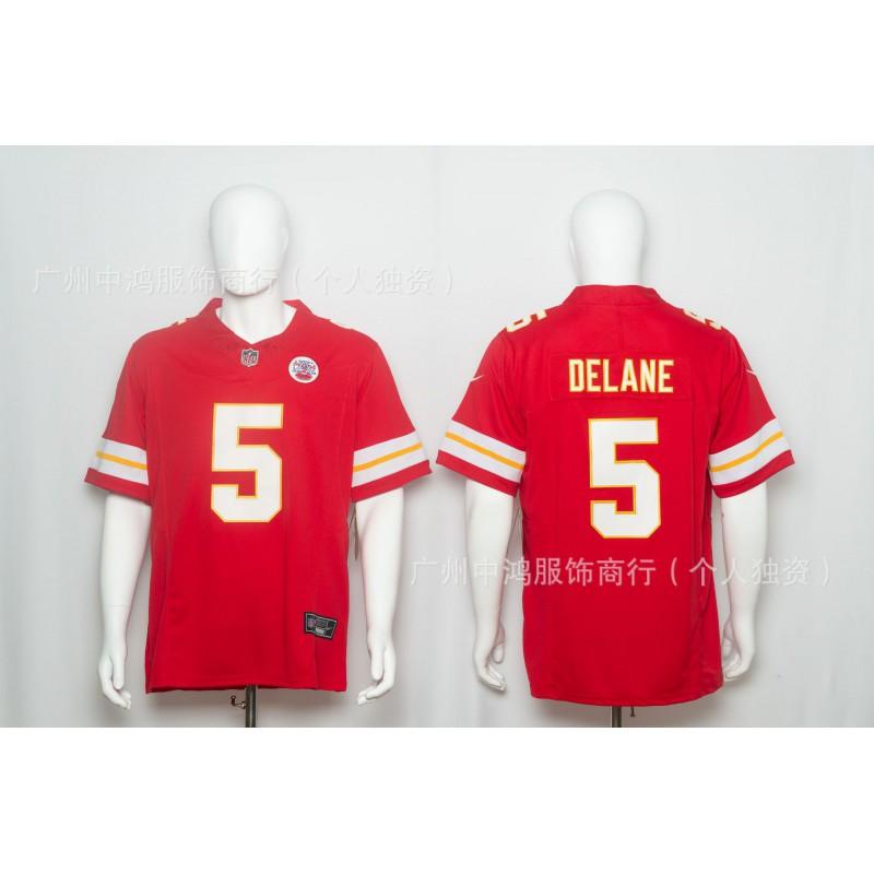 Mens NFL Kansas City Chiefs 3rd Gen Rugby Jersey - 15 87 5 9 Embroidered Football