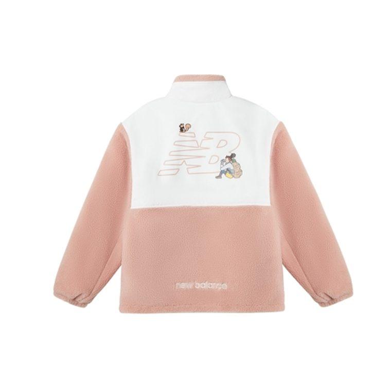 New Balance Бархатные куртки унисекс розовые с воротником-стойкой умеренные NQA89013-PK