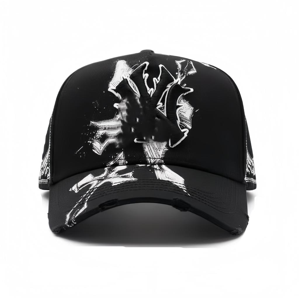 High Quality 5-Panel Curved Brim Baseball Cap with Rhinestone Embellishments Terry Fabric Dobby Style-Sporty Unisex Adult Hat
