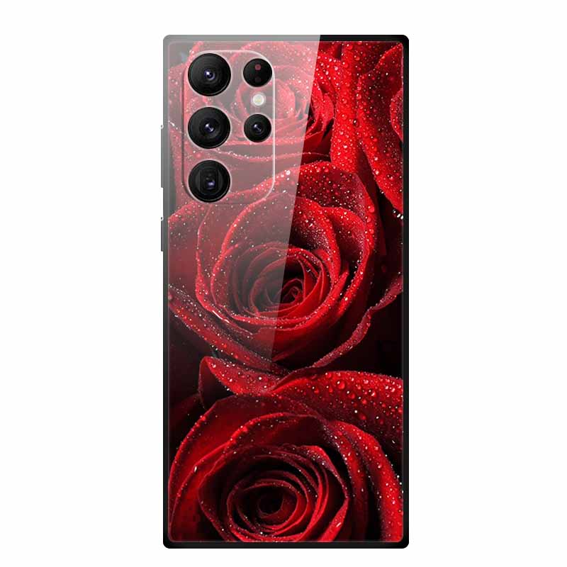 Tempered Glass Case For Samsung Galaxy S25 Ultra Case S 25 Ultra Hard Back Cover Soft Bumper For Samsung S23 S22 S24 Ultra Case
