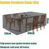 Housse de protection pour salon de jardin - Imperméable - Anti-Vent/Pluie/UV - Noir