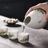 Керамический набор для саке в японском стиле с 6 чашками, набор для вина байцзю, для дома, ресторана, бара, подарочные наборы, кухонные аксессуары