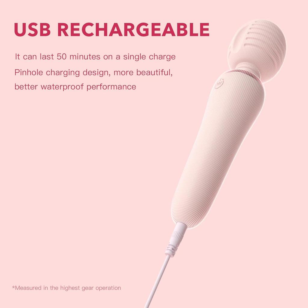 Pink Powerful Silent Vibrator Magic Wand Sex Toys For Women Female AV Anal Vibrator Clitoris Stimulator Dildo G-Spot Adult Toys