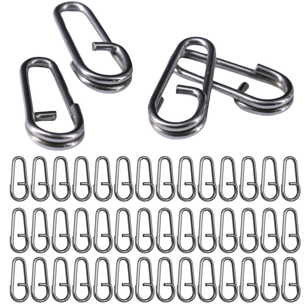 100 шт. высокопрочных рыболовных разъемных колец, соединитель для рыболовных приманок, прочные кольца для приманок, разъемные кольца овальной формы, прочные