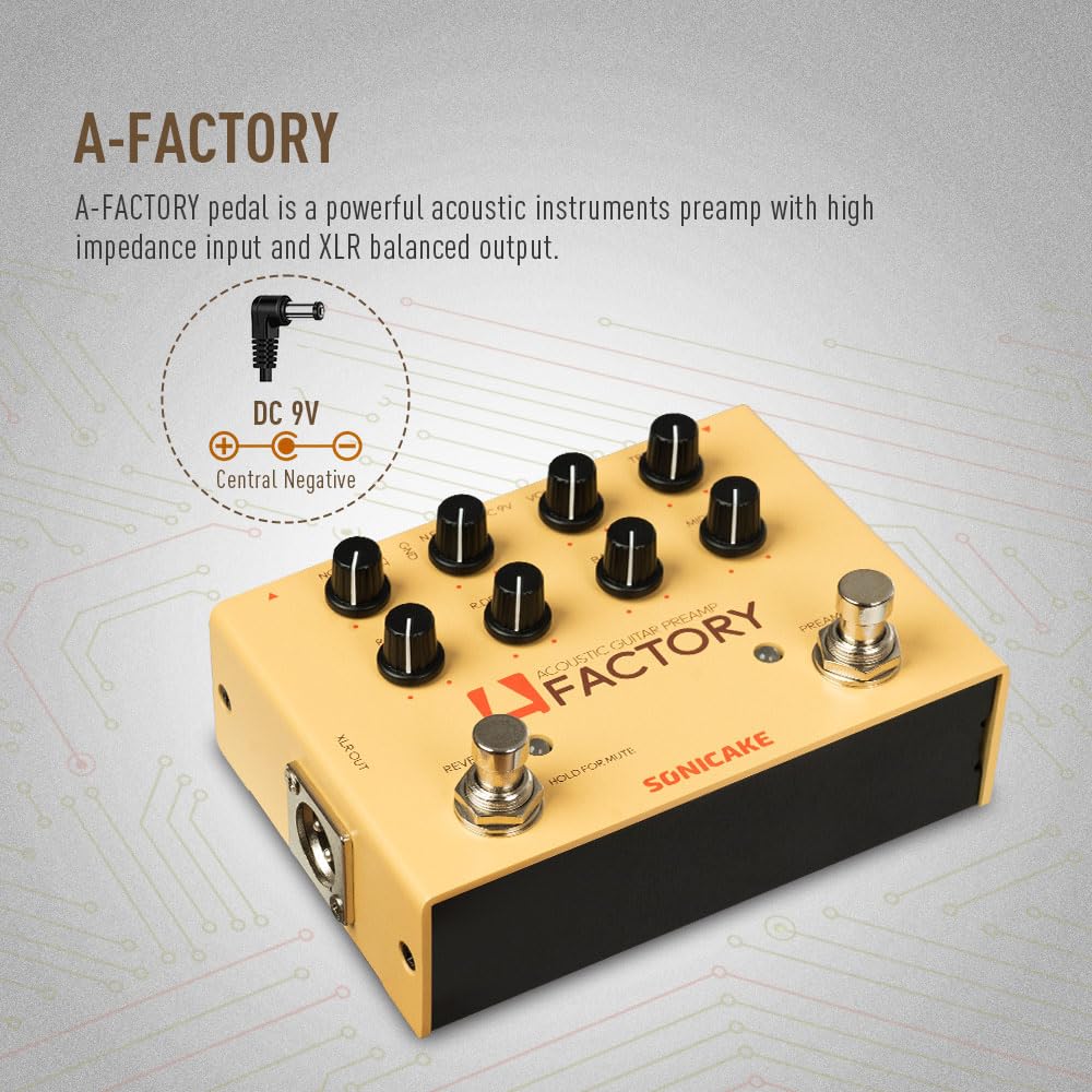 SONICAKE Предусилитель и эффектор реверберации для акустической гитары A Factory