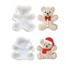 Christmas Bear Silicone Candle Molds Easy Demolding Cake Molds Fondant Moulds for Candle Soap Candy Chocolate Mould