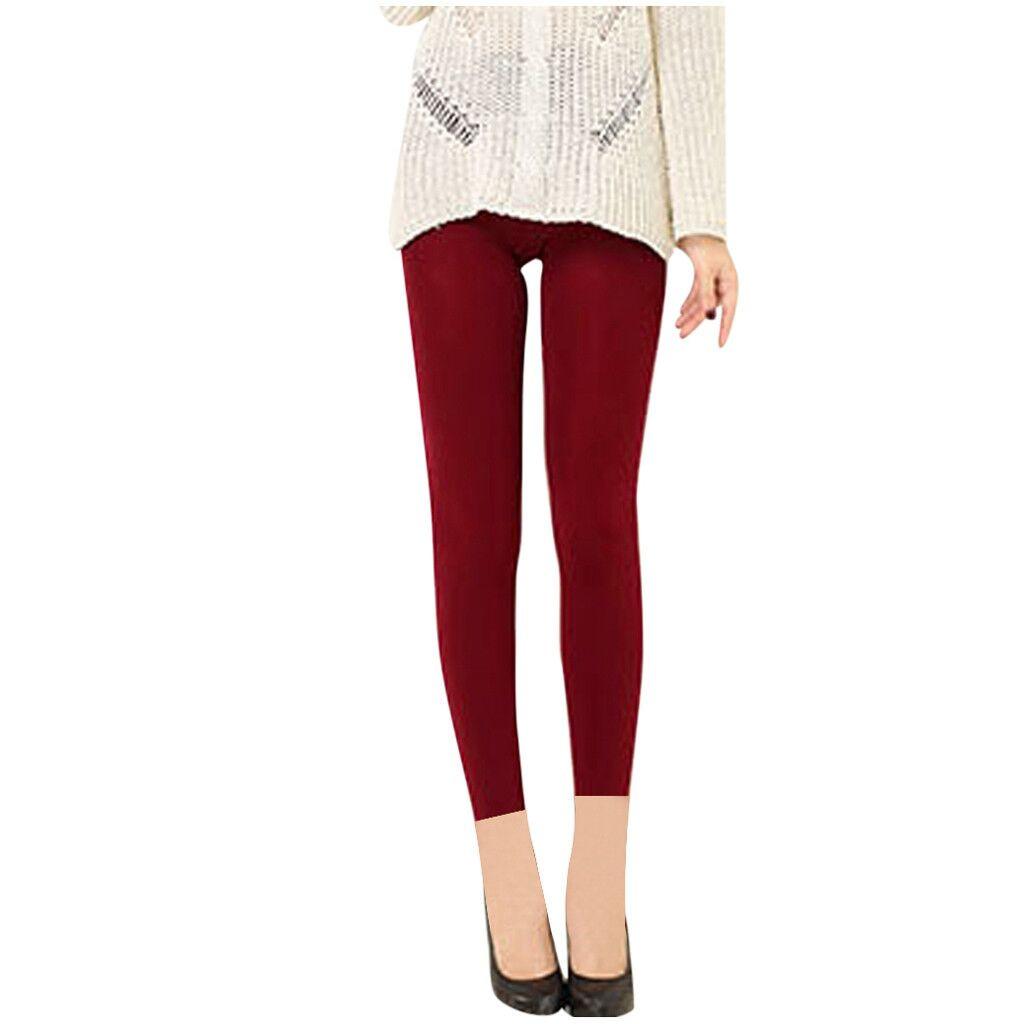 Женские зимние черные толстые теплые мягкие флисовые эластичные леггинсы на подкладке, брюки