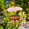 Vintage Hanging Platform Feeder Rustic Bird Feeding Station Umbrella-Shaped Bird Feeder  Yard