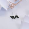 Серьги из серебряных листьев S925 — простой и элегантный дизайн для женщин