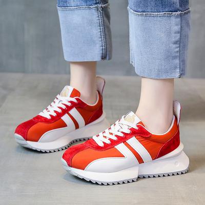 Женская обувь 2024 года, модная летняя повседневная спортивная обувь, женская красочная модная спортивная обувь на среднем каблуке с толстой подошвой, женская обувь