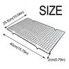 4Pcs Black Baking Cooling Rack Mesh Hole Bread Cooling Rack Oven Safe BBQ Grill Net  Bakery Tools