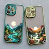 Чехол для телефона с лесным пейзажем и горной рекой Для iphone 16 15 14 13 12 11 Pro Max Mini Plus X XR XS 7 8 Ударопрочный чехол