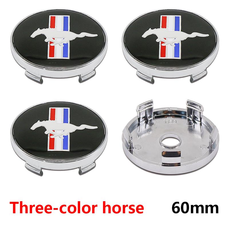 For Ford Mondeo Focus 2 3 4 Mustang Fiesta ecosport Kuga 4Pc 56mm 60mm Car Styling Wheel Center Cap Hub Covers Badge Accessories