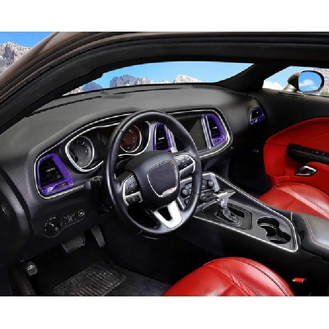 For Challenger Center Consoles AC Outlet Vent Trim fit Dodge Challenger Purple