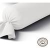 Bolster Cover - WHITE - 45x185 Cm - 100% Cotton - Treated Fabric - Wear Resistance