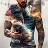 Men's 3d Mens Short-Sleeved Tops Summer Street Fashion T-Shirt for Men Casual Tees Clothing 6XL