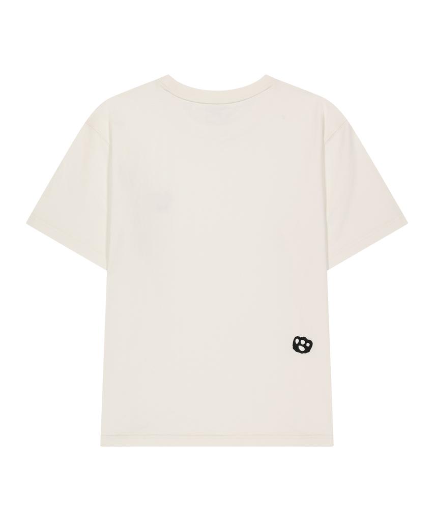 LMR Shangnyong'S Footprint T-Shirt Cream